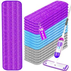 UMAYCOOL 18 Pack Disposable Mop Pads for Swiffer PowerMop Multi-Surface Mop and Swiffer PowerMop Wood Mop, Reusable Mop Refill Pads Machine Washable Up to 100 Times for All Floor Surfaces