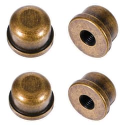 SynHHergyx 4 Pcs Solid Lamp Finial Caps, Lamp Shade Screw Cap, Lamp Finials for Lamps, Solid Lamp Finials Caps Tapped of Tops for Lamp Shade Holder Harp Lamp Finial Knob Lamp Accessories, Bronze Lamp Toppers