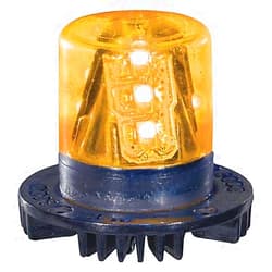 Pse Amber Hidden Warning Light, LED, Amber, 1-1/2 Dia