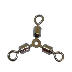 Unclesportinfof Unclesport 100pcs 3 Way Fishing Swivels O Shape Swivels Freshwater Bass Fishing Tackle Carp Fishing Connector