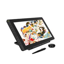 HUION 2021 HUION KAMVAS 16 Graphics Drawing Tablet with Full-Laminated Screen Anti-Glare 10 Express Keys Android Support Battery-Free Stylus 8192 Pen Pressure Tilt Adjustable Stand - 15.6 Inch Pen Display