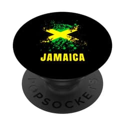 Jamaica Retro Vintage Watercolors Jamaican Flag Jamaica Retro Vintage Watercolors Sport Jamaican Flag PopSockets Swappable PopGrip