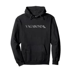 Vagabond - Traveler walking with rolling luggage Pullover Hoodie