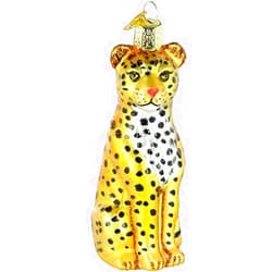 Old World Christmas Ornaments: Wildlife Animals Glass Blown Ornaments for Christmas Tree, Leopard