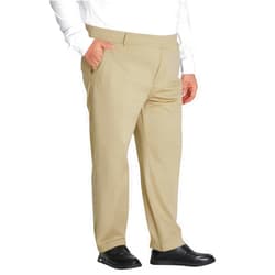 Idtswch Mens Big and Tall Full Elastic Waist Pants Stretch Slacks Casual with Zipper Fly and Pockets