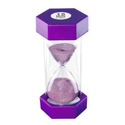 Tuffinix 15 Minute Hourglasses Sand Timer - Tuffinix Plastic Classroom Sand Timers 15 Min for Kids School Bathroom Tea Game Kitchen Purple
