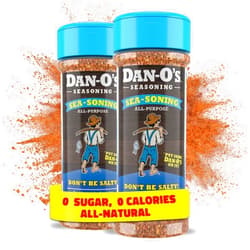 Dan-O's SEA-soning™ Seasoning - Great on Seafood, Fish, Chicken - All-Purpose, All-natural, Sugar Free, 0 Calorie Seasoning - Fish seasoning - Use as a rub or marinade - Online Exclusive (2.4 oz) 2 Pack