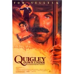 MG Poster Quigley Down Under Movie Poster (27 x 40 Inches - 69cm x 102cm) (1990) Style B -(Tom Selleck)(Laura San Giacomo)(Alan Rickman)(Chris Haywood)(Ron Haddrick)(Tony Bonner)