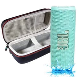 JBL Flip 6 - Waterproof Portable Bluetooth Speaker, Powerful Sound and deep bass, IPX7 Waterproof, 12 Hours of Playtime with Megen Hardshell Case - Teal