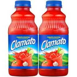 VORAGA Clamato Tomato Cocktail, Original, 32oz Bottle (Pack of 2, Total of 64 Fl Oz)