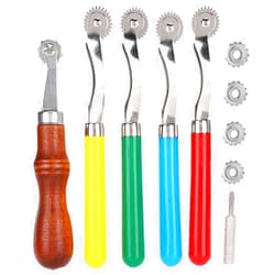 Garosa 5Pcs Tracing Wheel Sewing Tools Leathercraft Spacer Embossing System Set for Leather Edges