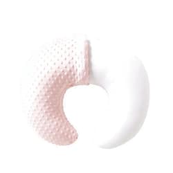 QUENESS Nursing Pillow and Positioner, Breastfeeding, Bottle Feeding, Baby Sitting Support with Removable Ultra Soft Cover, Tummy Time Support for Baby Boys and Girls (Lightpink)