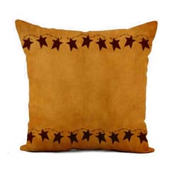 Awowee Linen Throw Pillow Cover Brown Primitive Rusty Stars Country Bath Rustic Vintage Tin 18x18 Inch Home Outdoor Decor Pillowcase Square Pillow Case Cushion Cover for Sofa Bed