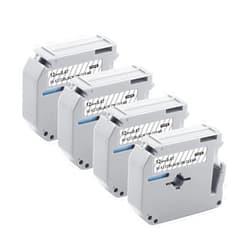 BOYEEZON M-K131 Clear Label Tape Compatible with Brother P Touch M Tape MK131 M131 12mm 0.47 for Brother PTouch PT-90, PT-M95, PT-45, PT-65 Label Maker, 4 Pack
