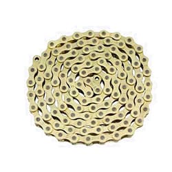 Lowrider Gold KMC Bike Chain 1/2x1/8 112 Links. Single Speed Bicycle Chain.