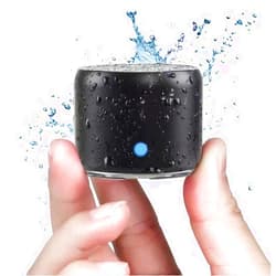 EWA Travel Case Packed, A106 Pro Portable Bluetooth Speaker with Custom Bass Radiator, Brief Design, IP67 Waterproof, Perfect Mini Speaker for Shower, Room, Bike, Car (Black)
