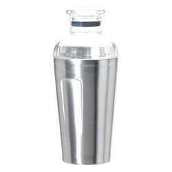 Oggi Groove Insulated Cocktail Shaker-16oz Double Wall Vacuum Insulated Stainless Steel Shaker, Tritan Lid has Built In Strainer, Ideal Cocktail Mixer, Martini Shaker, Margarita Shaker, Stainless