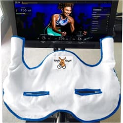 Happy Moose Soft Handlebar Bike Towel for Original Peloton® Bike - Blue trim
