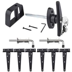 EWONICE Shed Door Hardware Kit- Includes Hinges, Latches, and T-Handle Lock, Door and Window Hinge Set for Shed, Gate, Barn, Playhouse, Chicken Coop and More