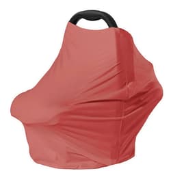 Dudeeghes Car Seat Cover Baby for Nursing, Baby Breastfeeding Cover Carseat Canopy Covers, Solid Color Multi-use Nursing Cover for Babies (Bronze red)