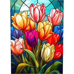 GemZono Diamond Painting Kits for Adults,Diamond Painting Kits, 5D Flower Diamond Art Kits for Adults Beginner Gem Art Full Drill Diamond Dots Tulip Art for Adults Home Wall Decor Gifts 12x16inch
