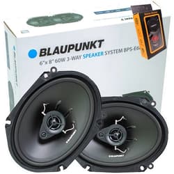 BLAUPUNKT BPS-E683 6x8 3-Way Car Speakers 120W - High-Performance, Full-Range Sound, Easy Installation – Pair Bundle with Gravity Magnet Phone Holder