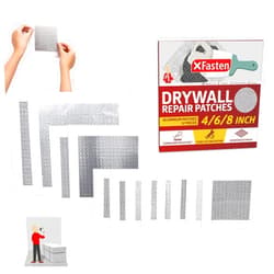 XFasten Drywall Repair Kit 12-Pack 4/6/8 Inch Aluminum Dry Wall Repair Patch Kit, Wall Patch Kit for Holes Drywall, Sheetrock Repair Kit, Ceiling Mesh Self-Adhesive Drywall Hole Repair Kit