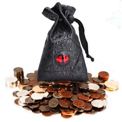 CZYY DND Metal Coins Set of 60 with Leather Pouch - Gaming Tokens, Pirate Treasure, Accessories & Props for Board Games, Dungeons and Dragons, Tabletop RPGs and LARP