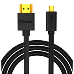 iBirdie Micro HDMI to HDMI Cable 6 Feet - High Speed 18Gbps Support 4K60 HDR ARC Compatible with GoPro Hero 7 6 5 4, Raspberry Pi 4, Sony A6000 A6300, Nikon B500, Yoga 710