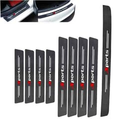 Ypoyney 9 PCS Car Door Sill Protector, Anti-Scratch Rear Bumper Guard, Carbon Fiber Automotive Door Entry Guard, Universal Door Sill Protectors for Most Vehicles (Black)