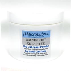 MicroLubrol OMNIFLON XDL 100% Virgin PTFE Dry Lubricant Powder, 2-3 Micron avg. Particle Size, Free APPLICATOR Brush, 8 oz / 226.7 gm
