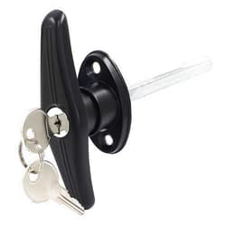 Bonsicoky Garage Door T-Handle Lock with 2 Keys, T-Handle Universal Replacement Lock for Garage Camper Door, Black