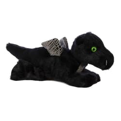 Aurora® Adorable Mini Flopsie™ Midnight Dragon™ Stuffed Animal - Playful Ease - Timeless Companions - Black 8 Inches