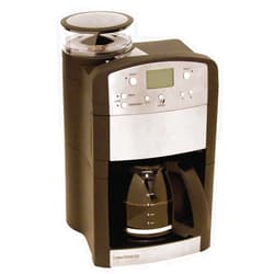 Capresso 464.05 CoffeeTeam GS 10-Cup Digital Coffeemaker with Conical Burr Grinder, Glass Carafe , Black , 15.5