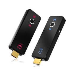 GeoHN.G Wireless HDMI Transmitter and Receiver 328FT/100M, 5G Plug & Play Portable Wireless HDMI Extender Kit for 4K@30Hz Input 1080P Output, for Streaming Video and Audio to Monitor from Laptop/TV Box/PC