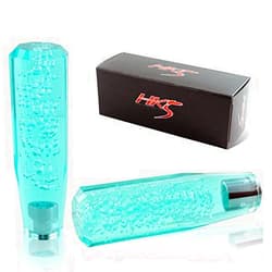 Auto Supply Mall Universal JDM Crystal/Octagonal Style 150mm Transparent Teal Bubble Shift knob
