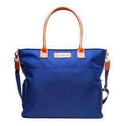 Sarah Wells Abby Breast Pump Bag with Real Leather Straps (Navy)