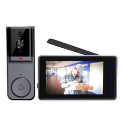 TKMARS Doorbell Camera Wireless No Subscription Video Doorbell, Two-Way Intercom, HD 1080P Video, 4.3” Screen, 120° Angle, No APP, No WiFi