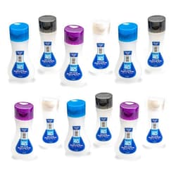 Sprayco TSA Compliant Reusable Soft Touch Dispensing Travel Bottles with 12 Pieces, 3oz, Multicolor