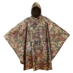 USGI Industries Military Style Poncho Multi Use Rip Stop Camouflage Rain Poncho