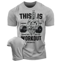 Gymish Lifestyle Spartan Warrior Workout Gym Shirt, Lifting Tshirt for Gym Goers