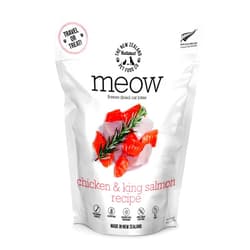 The New Zealand Natural Pet Food Co. Meow Freeze Dried Cat Food - Chicken & King Salmon Recipe, High Protein Cat Treats & Toppers, Dry Food,1.76oz