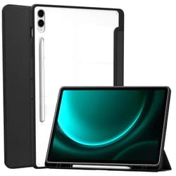 Ratesell Hybrid Slim Case for Samsung Galaxy Tab S10 Lite / S10 FE / S9 FE 10.9-Inch, Shockproof Clear Back Cover with S Pen Holder Black
