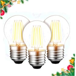 BlueStars G45 E26 Edison LED Filament Globe Bulb 120V 5W (60 Watt Equivalent), 2700K Warm White Light 550lm Non-Dimmable for Indoor Outdoor Holiday Home Decoration - 3 Packs