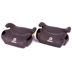 Diono Solana, No Latch, Pack of 2 Backless Booster Car Seats, Lightweight, Machine Washable Covers, Cup Holders, Black