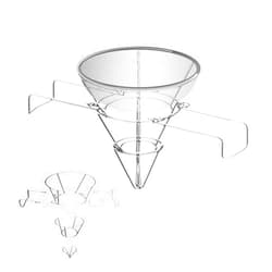 Aageme Fryer oil filter stand, Cooking oil filter,Maple Syrup Cone Filter Stand，Foldable and Extendable Arm Design with Detachable Filtration Bowl for Separate or Combined