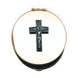 Cathedral Art Metal Co., Inc. Cathedral Art (Abbey & CA Gift) Polished Brass Cross/Pill/Keepsake Box PYX