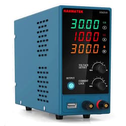 HANMATEK Adjustable DC Power Supply (0-30 V 0-10 A) with Output Enable/Disable Button HANMATEK HM310 Mini Variable Switching Digital Bench Power Supply with USB Charging