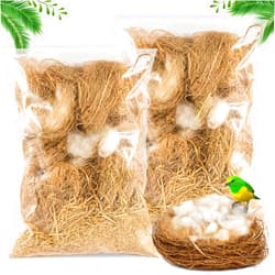 Sukh 2 Pack Bird Nesting Material - Bird Nests Bedding Hummingbird Nesting Material Mixing Canary Nesting Material Finch Nesting Material Parakeet Nesting Materials for Cage,Gardens,Tree Trunks (80G)
