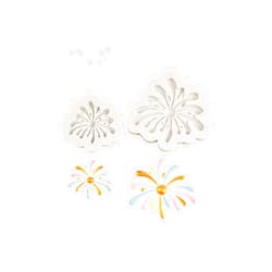 TUGMWONH Fondant Mold 4 Pcs Fireworks And Fireworks Happy New Year Silicone Mold Cake Decoration Festive Fireworks Mold
